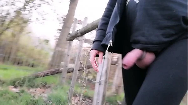 4 girls only: My dick taking a forest walk :P