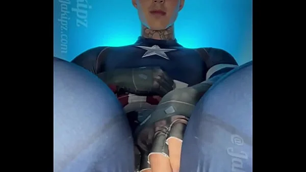 Stroking My Massive Cock In Super Hero Costumes Before Shooting A Huge Load