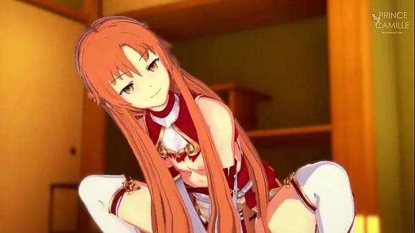 Asuna unplanned sex POV in a village room online