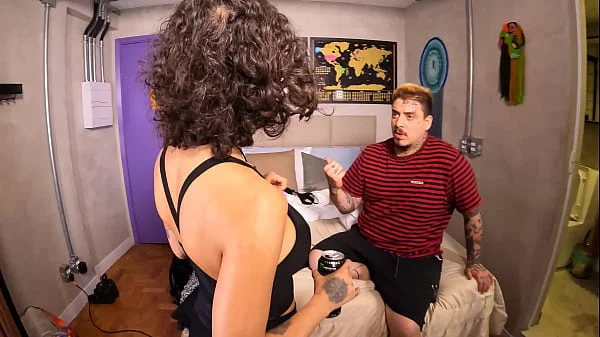 Bastidores do porno com uma gostosa