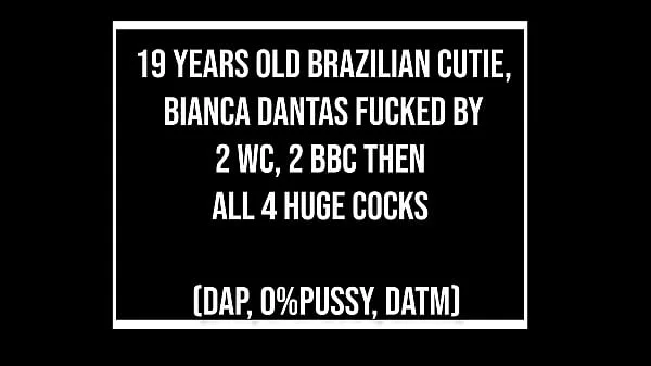 Brazilian cutie Bianca dantas fucked by 2 WC, 2 BBC then all 4 (DAP, uncut version, 0% pussy, DATM, huge gapes, Monster cocks) OB328