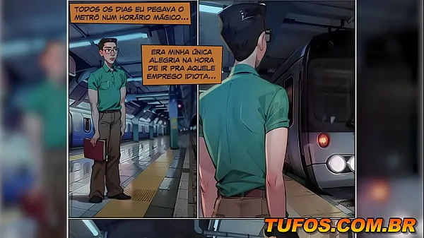 Novinha fogosa e sem calcinha no metrô escuro! Luz no fim do trem! Gozando a vida adoidado!