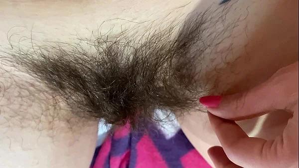 extreme close up on my hairy pussy huge bush 4k HD video hairy fetish