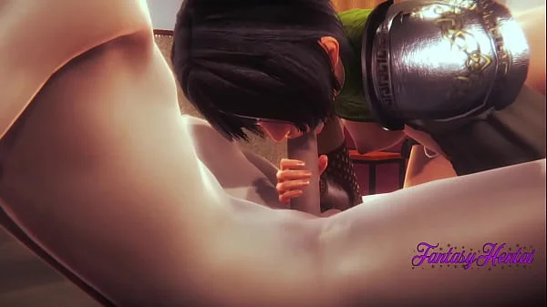 Final Fantasy VII Hentai 3D - Yuffie Handjob, Blowjob and fucked with creampie - Anime Manga Porn