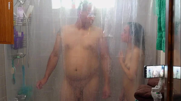 FUCKED MY SEXY SHORT GRINGA NEIGHBOR IN THE SHOWER