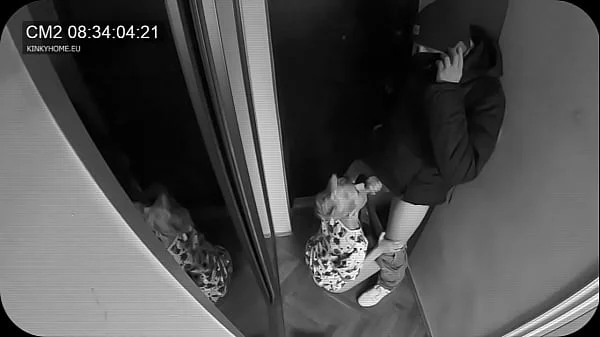 Wife sucked the postman while husband in the next door