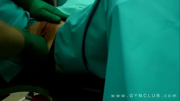 Gynecologist having fun with the patient