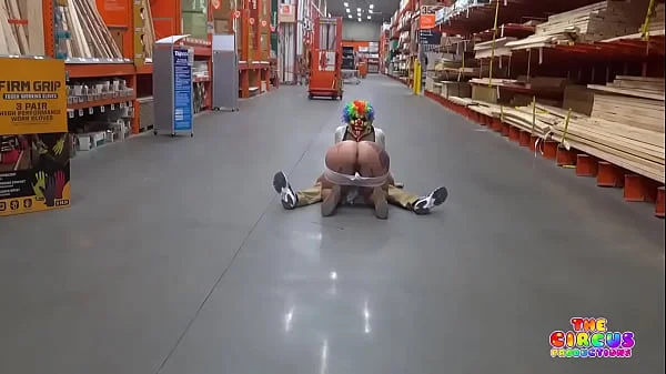 Clown gets dick sucked in The Home Depot