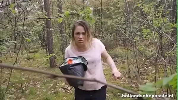 Dutch slut fucked in the woods