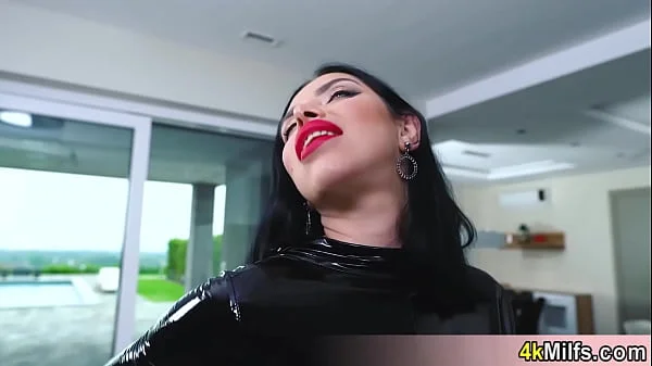 Beautiful hot MILF Kia Queen latex fuck