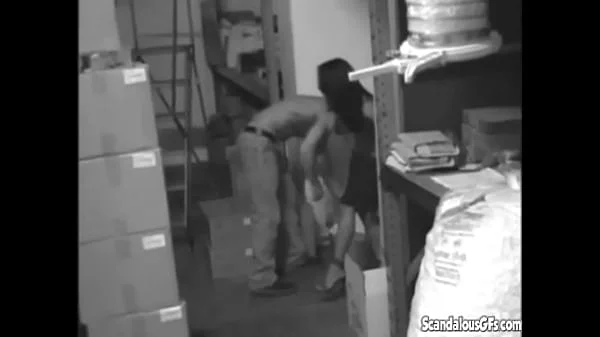 Hot Sexy Babe Sucking and Fucking her pussy at the stock room