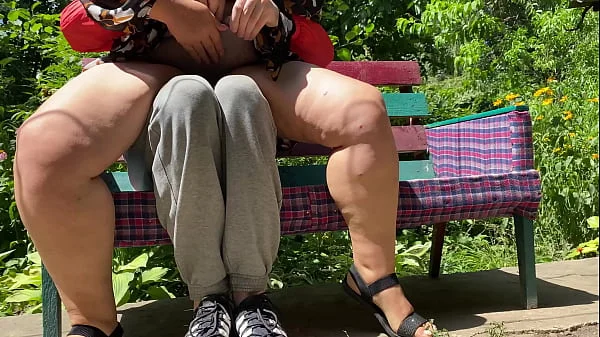 MILF gives me golden nectar in the park