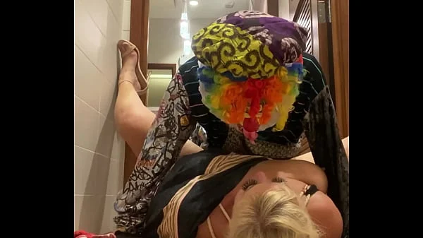 Milf Lila Lovely Sucks And Fucks Gibby The Clown In A Public Bathroom