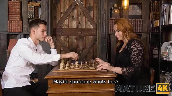 MATURE4K. Chess champion cant see rival upset and better has sex with him